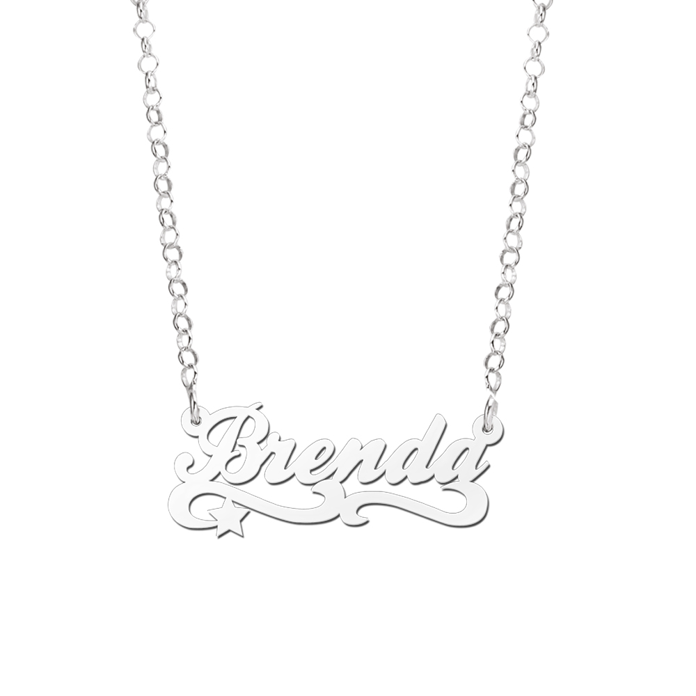 Collar de Plata con Nombre de Niñas Modelo Brenda