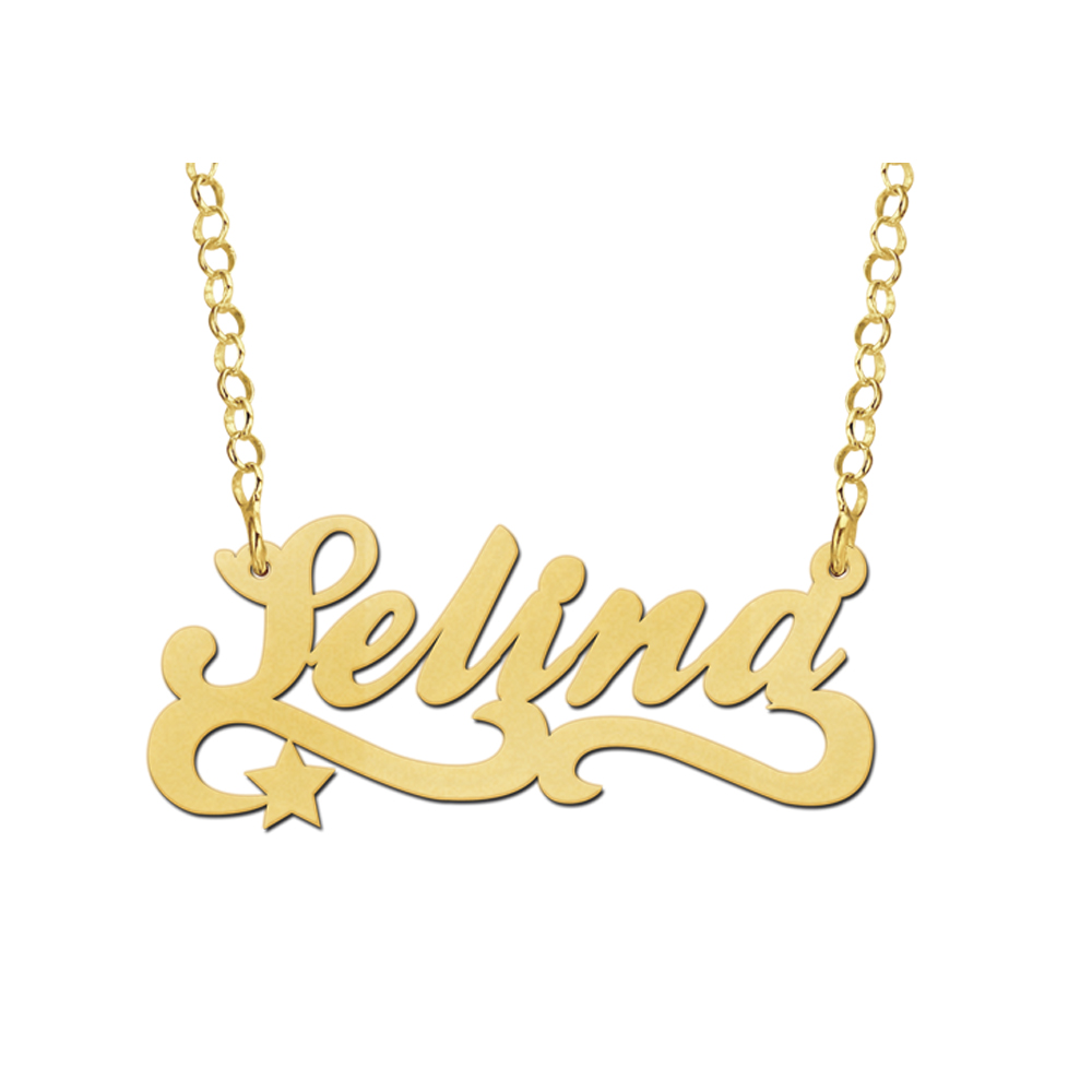 Collar con nombre en chapado en oro modelo Selina Collar con nombre en chapado en oro modelo Selina