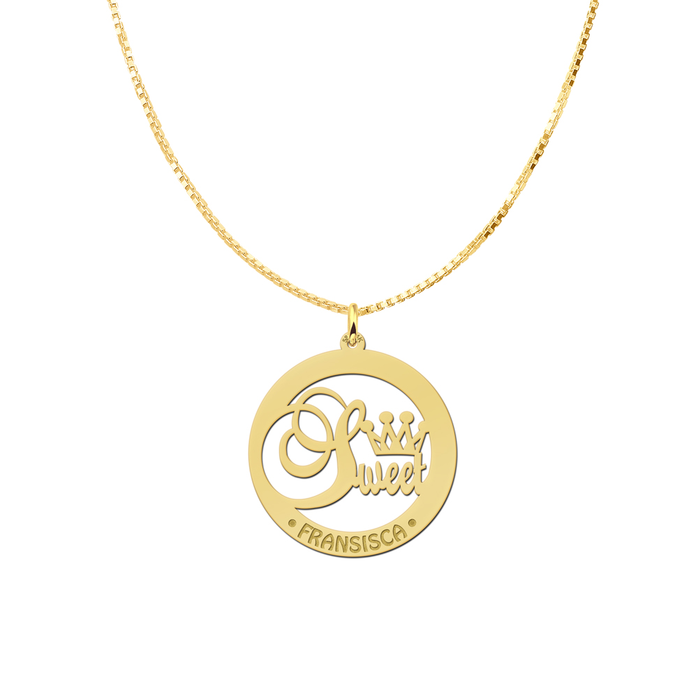 Colgante de plata nombre Sweet