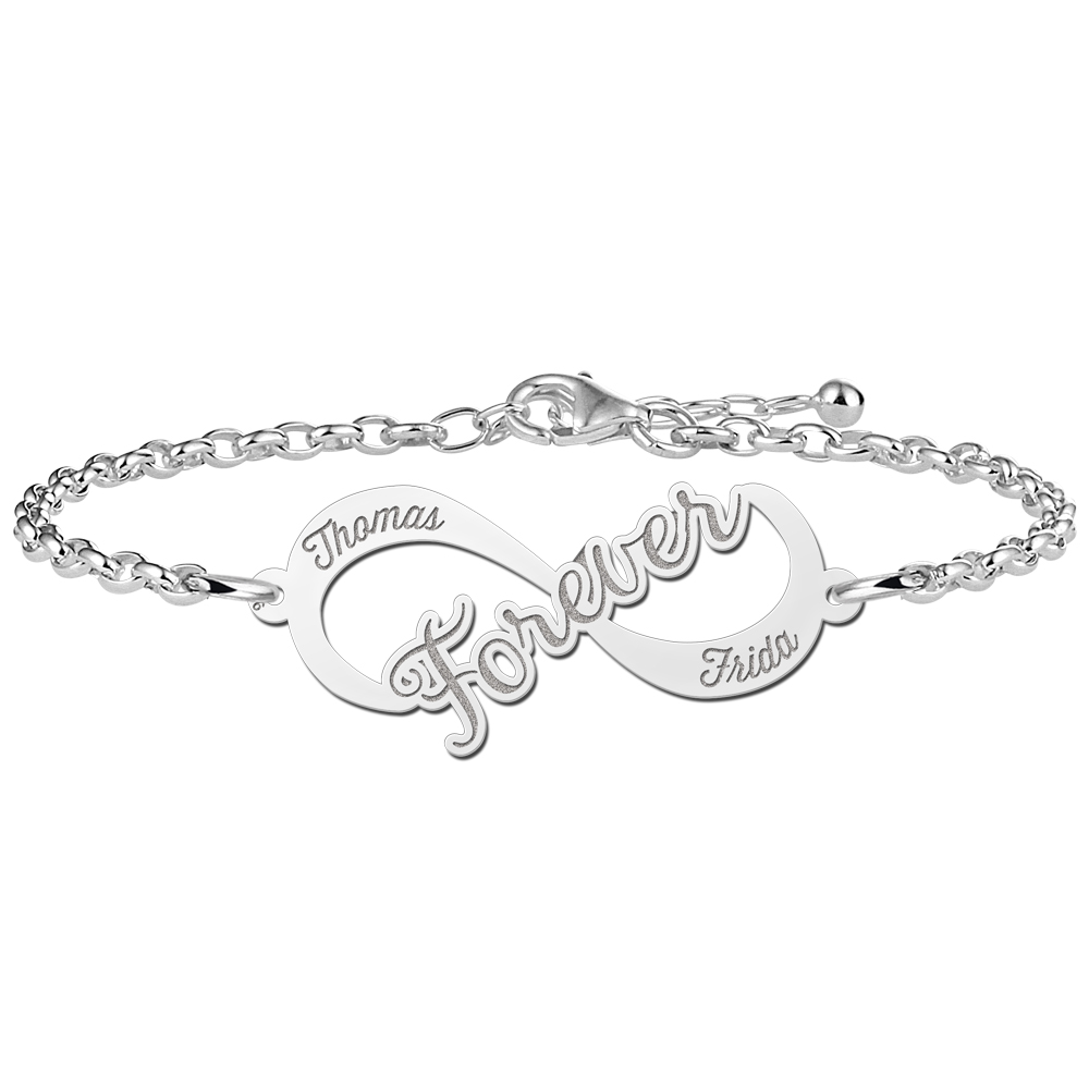 Pulsera de plata infinito 'forever'