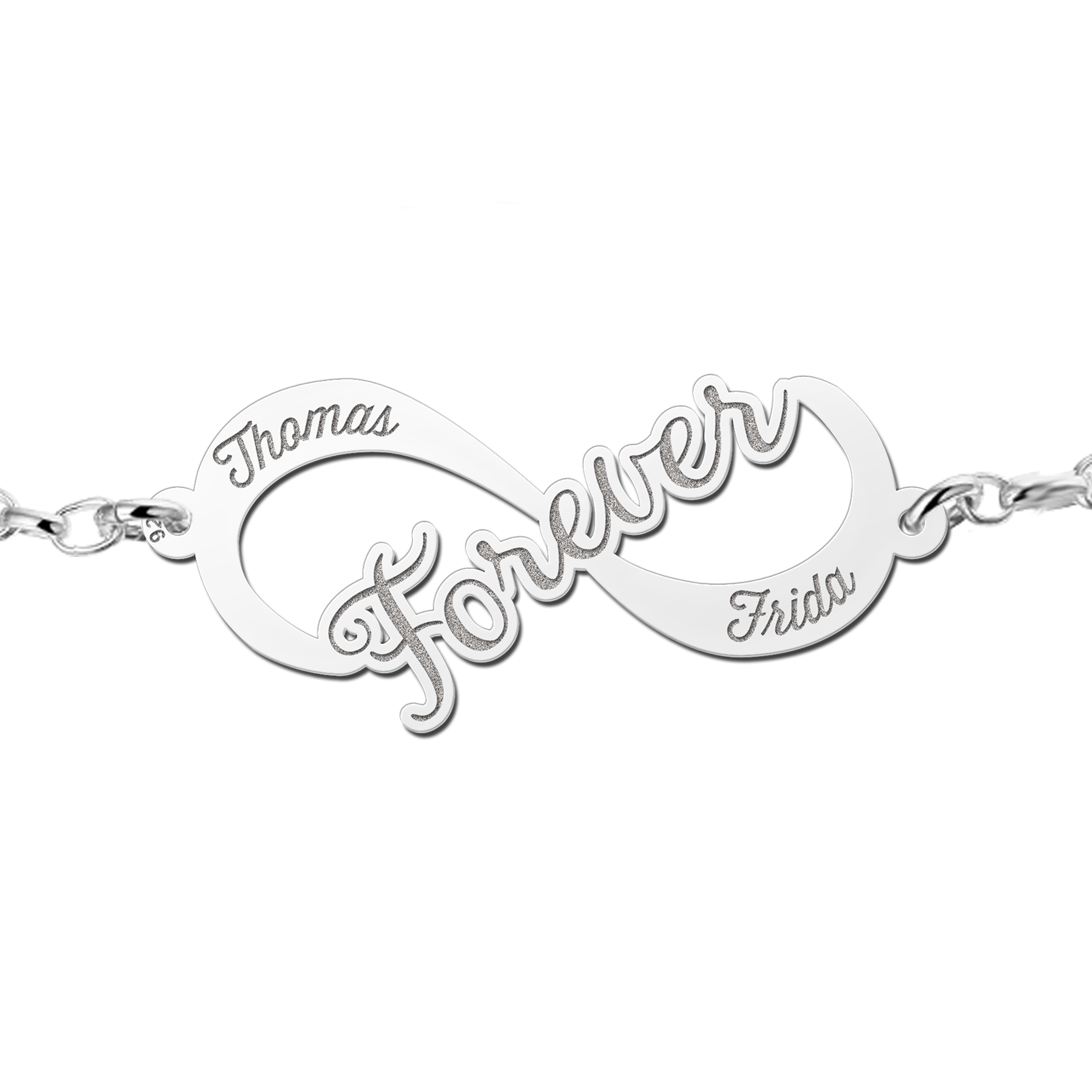 Pulsera de plata infinito 'forever'