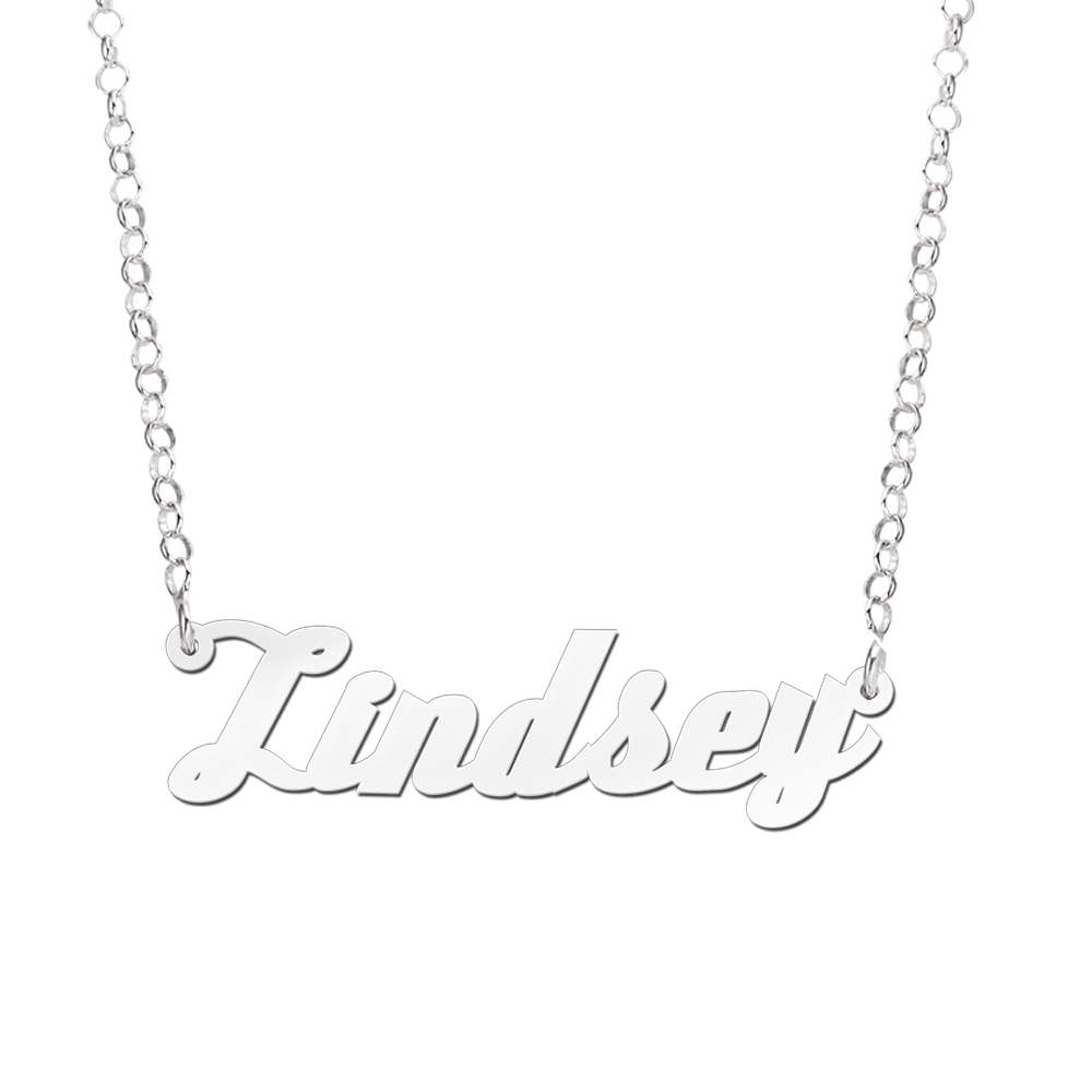 Collar con Nombre en Plata Modelo Lindsay