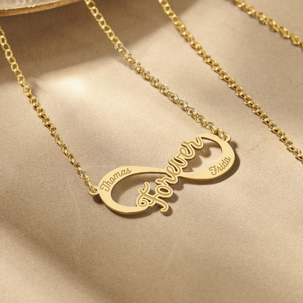 Collar infinito de oro 'Forever'