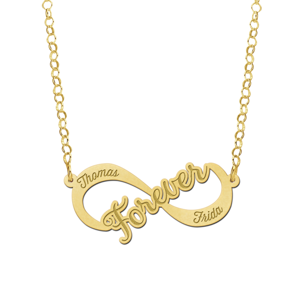 Collar infinito de oro 'Forever'