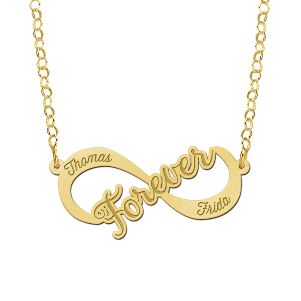 Collar infinito de oro 'Forever'