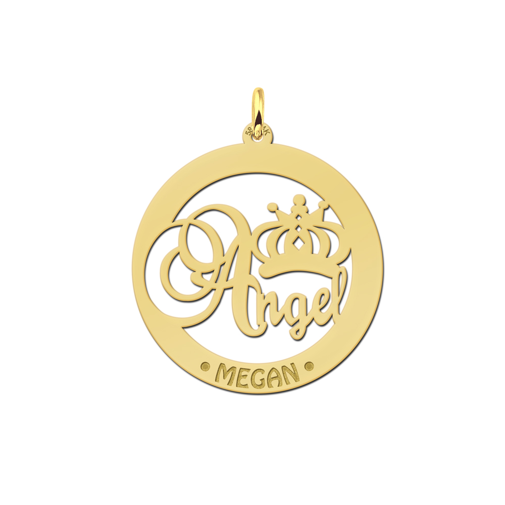Colgante de plata nombre ángel