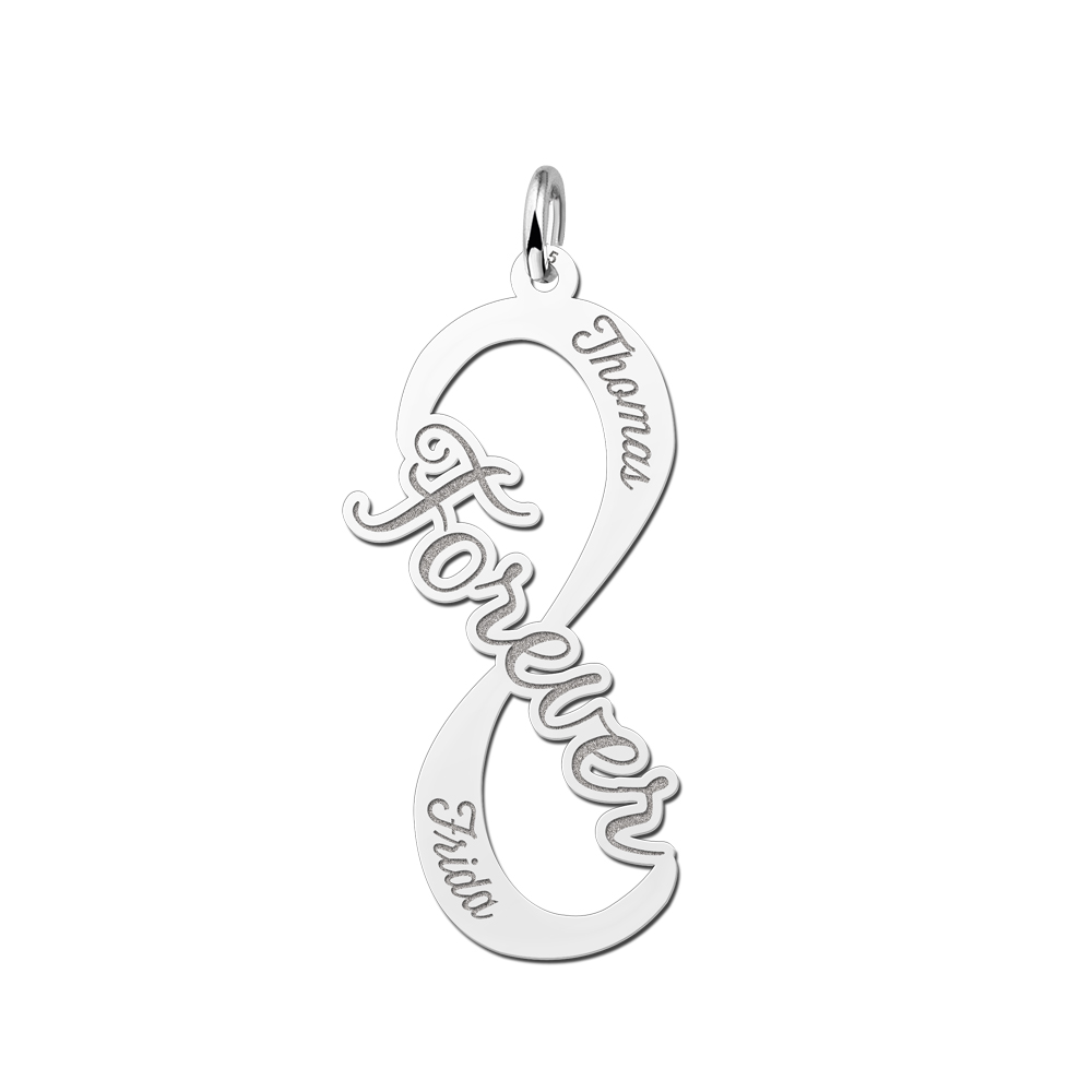 Colgante infinito 'Forever' de plata