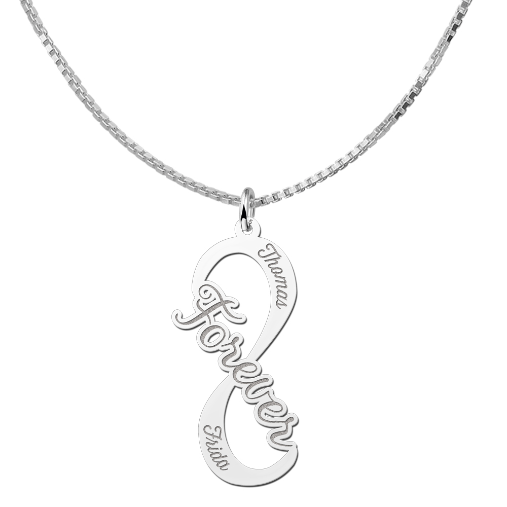 Colgante infinito 'Forever' de plata