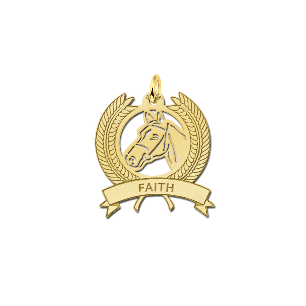 Animales de plata colgante de nombre corona cabeza de caballo