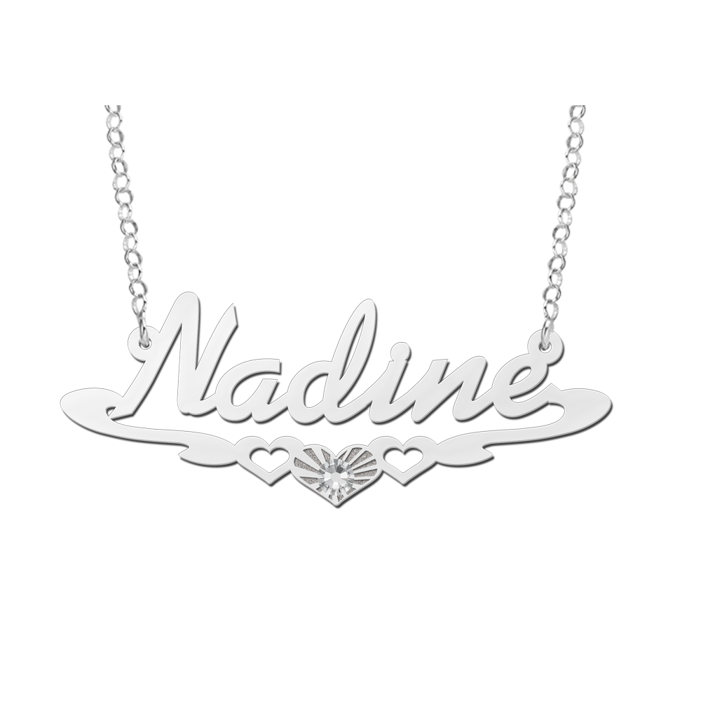 Collar con Nombre en plata modelo Nadine