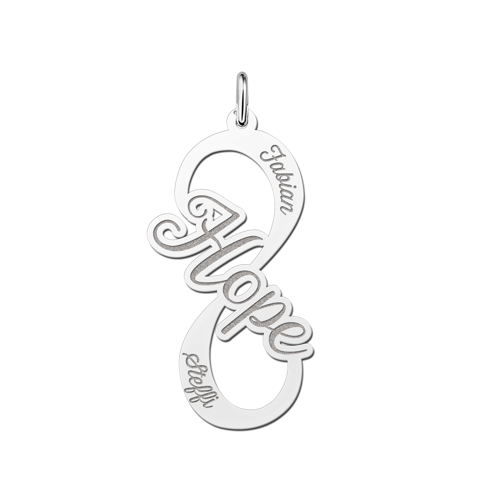 Colgante infinito 'Hope' en plata