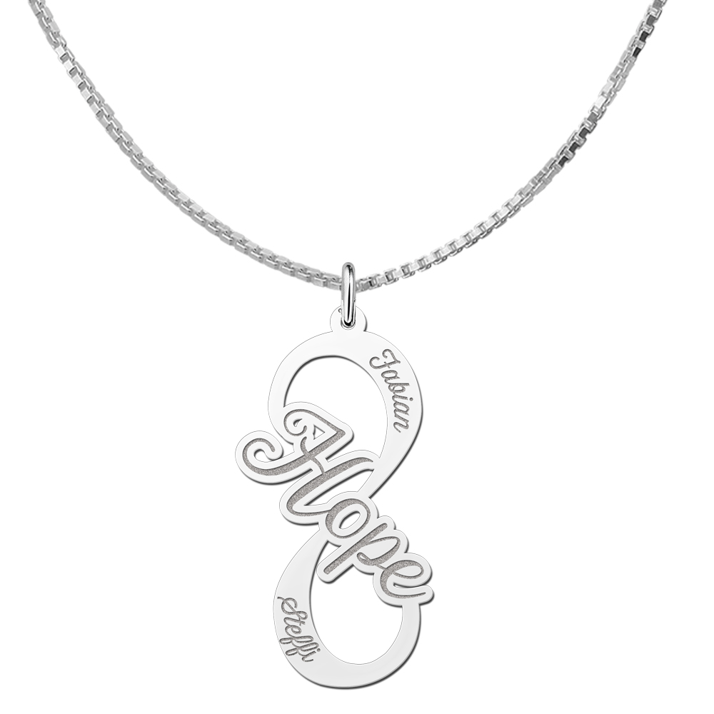 Colgante infinito 'Hope' en plata