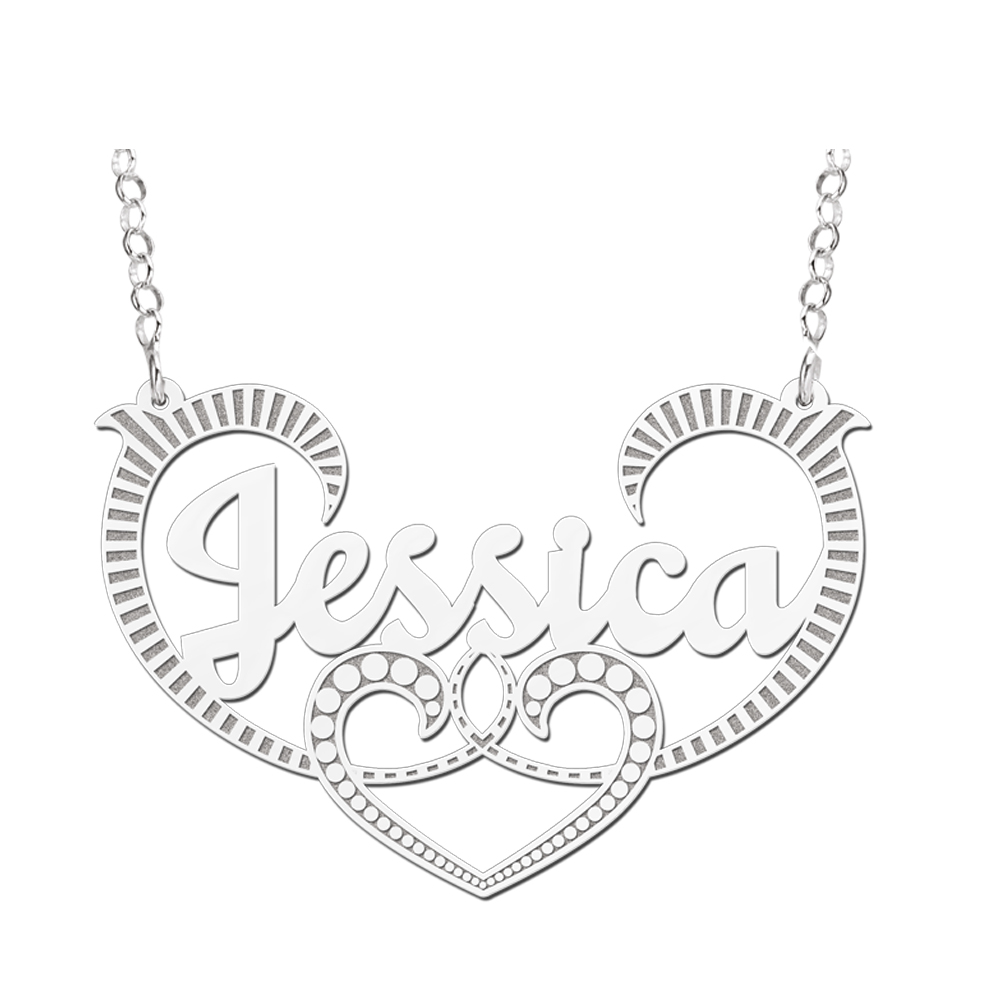 Collar con nombre en plata, modelo Jessica Collar con nombre en plata, modelo Jessica
