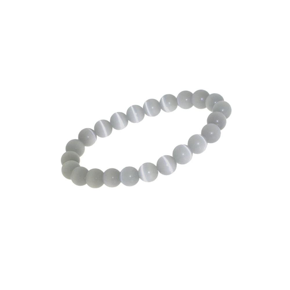 Pulsera ojo de gato gris claro