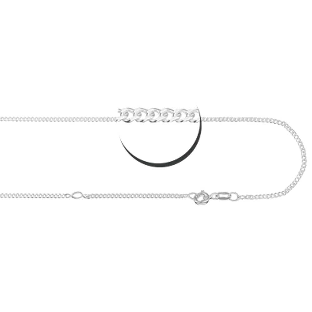 Collar de plata gourmet de 38-42 cm