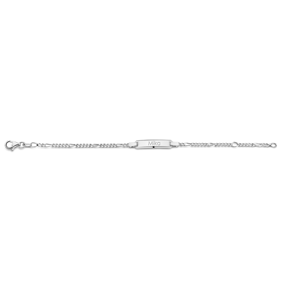 Pulsera de bebé de plata Figaro con nombre Pulsera de bebé de plata Figaro con nombre