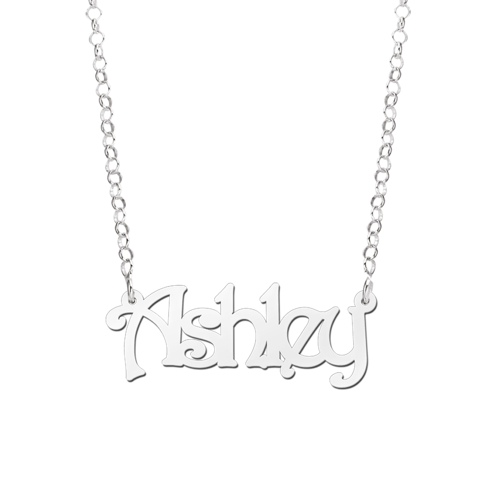 Collar con Nombre en plata modelo Ashley