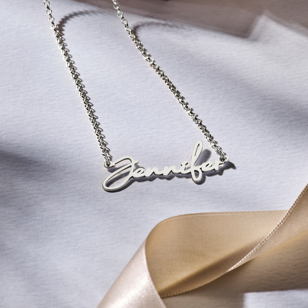 Collar de plata con nombre Jennifer Collar de plata con nombre Jennifer