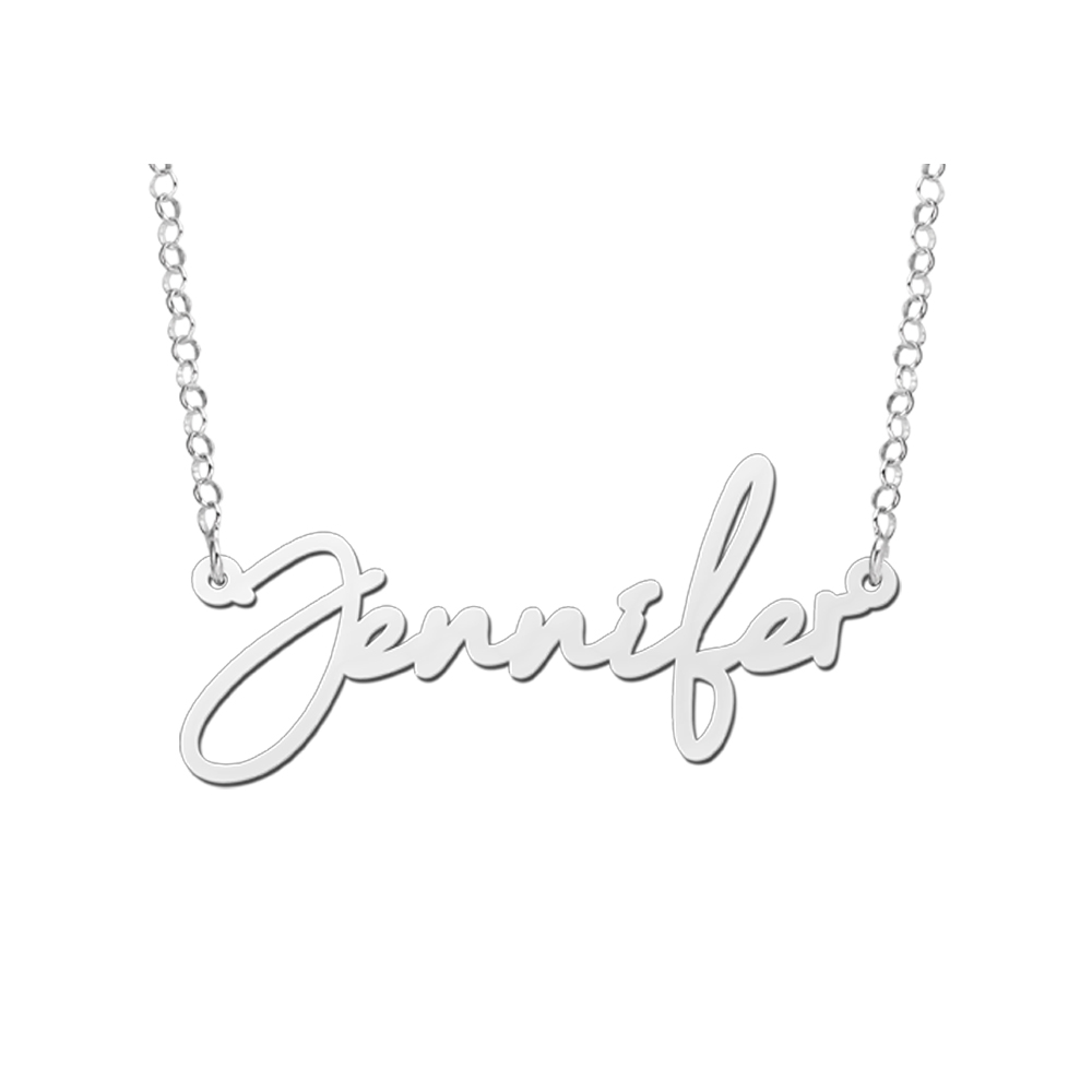 Collar de plata con nombre Jennifer Collar de plata con nombre Jennifer
