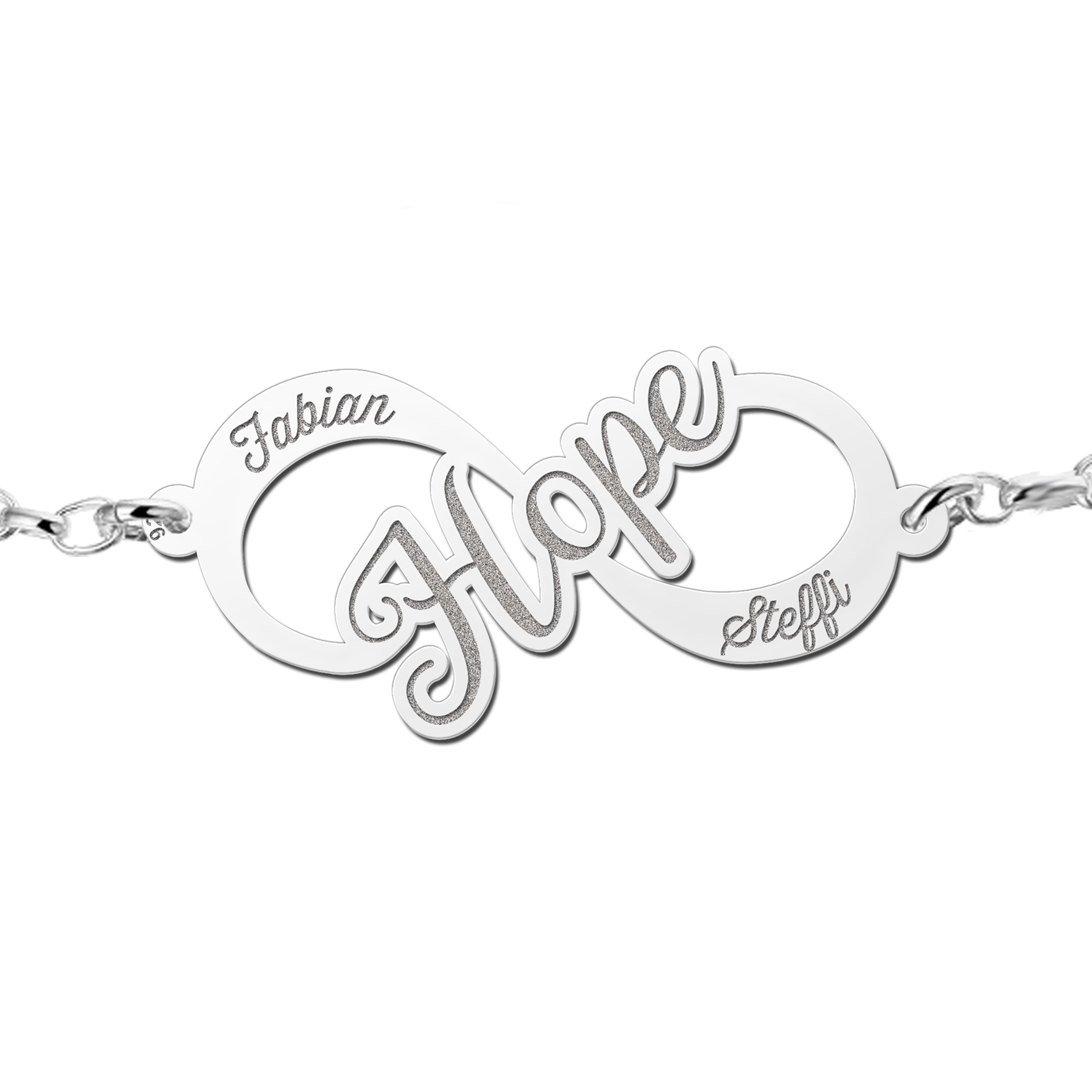 Pulsera de plata infinito 'Hope'