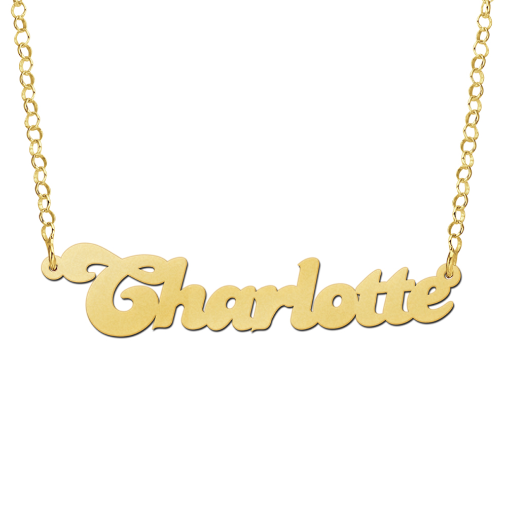 Collar con nombre en oro modelo Charlotte