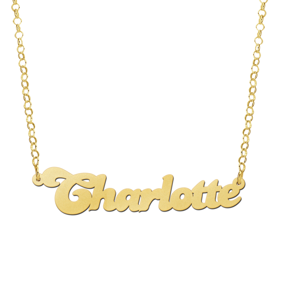 Collar con nombre en oro modelo Charlotte