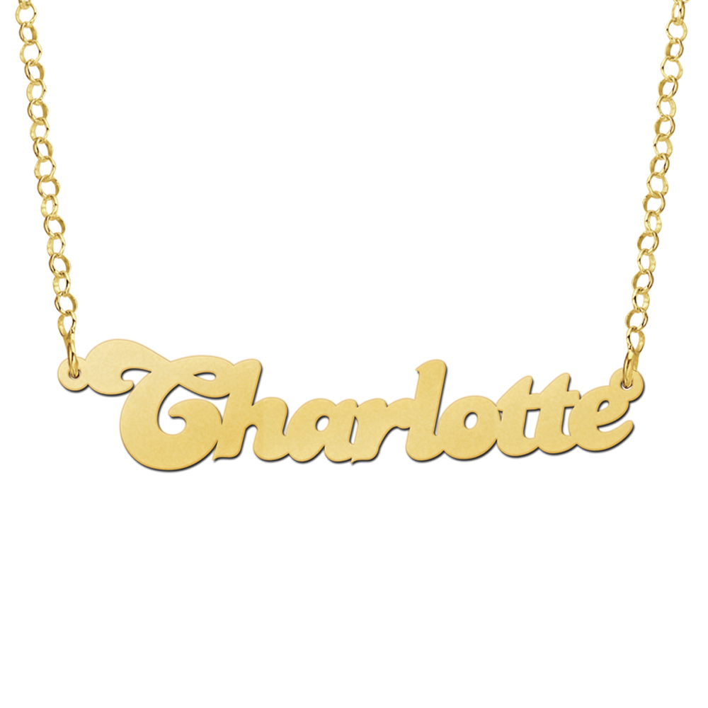 Collar con nombre en oro modelo Charlotte Collar con nombre en oro modelo Charlotte