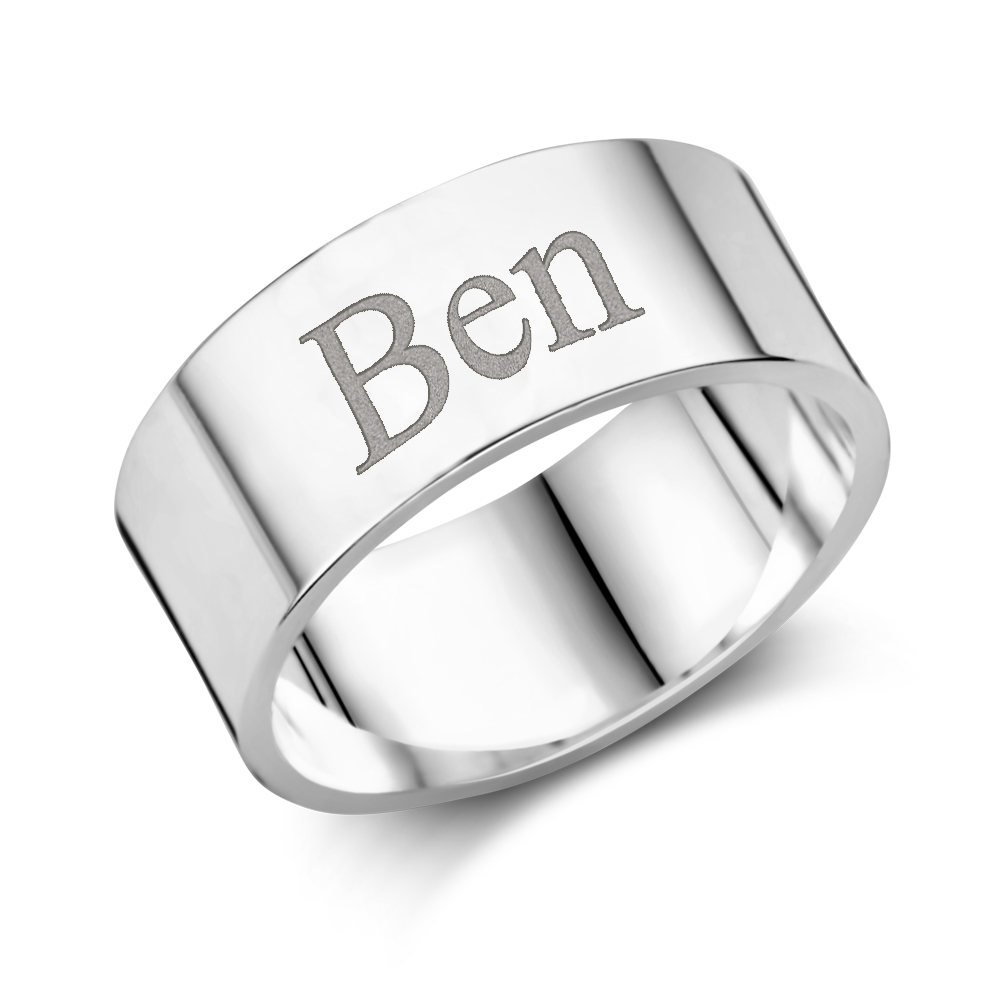 Anillo con nombre grabado 8 mm