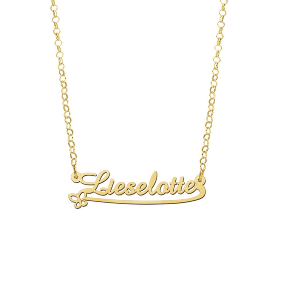 Collar con Nombre de Niños en Oro Modelo Lieselotte