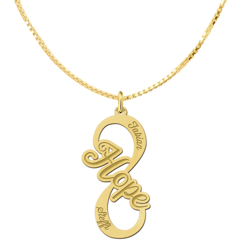 Colgante infinito 'Hope' de oro