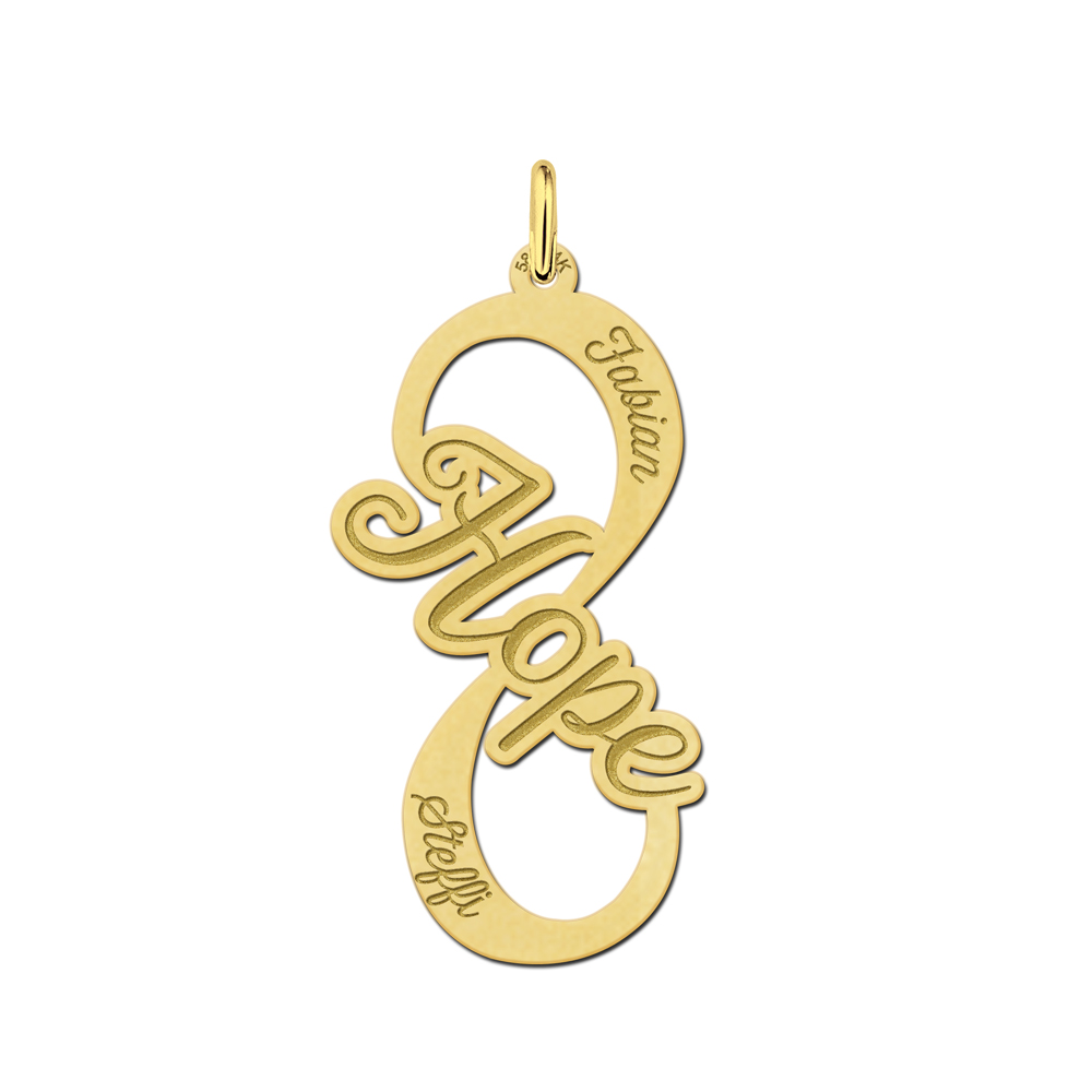 Colgante infinito 'Hope' de oro Colgante infinito 'Hope' de oro
