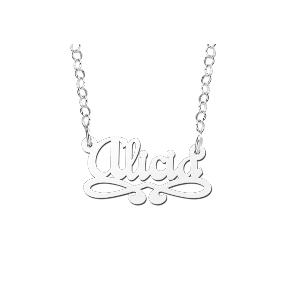 Collar de Plata con Nombre de niños Modelo Alicia Collar de Plata con Nombre de niños Modelo Alicia