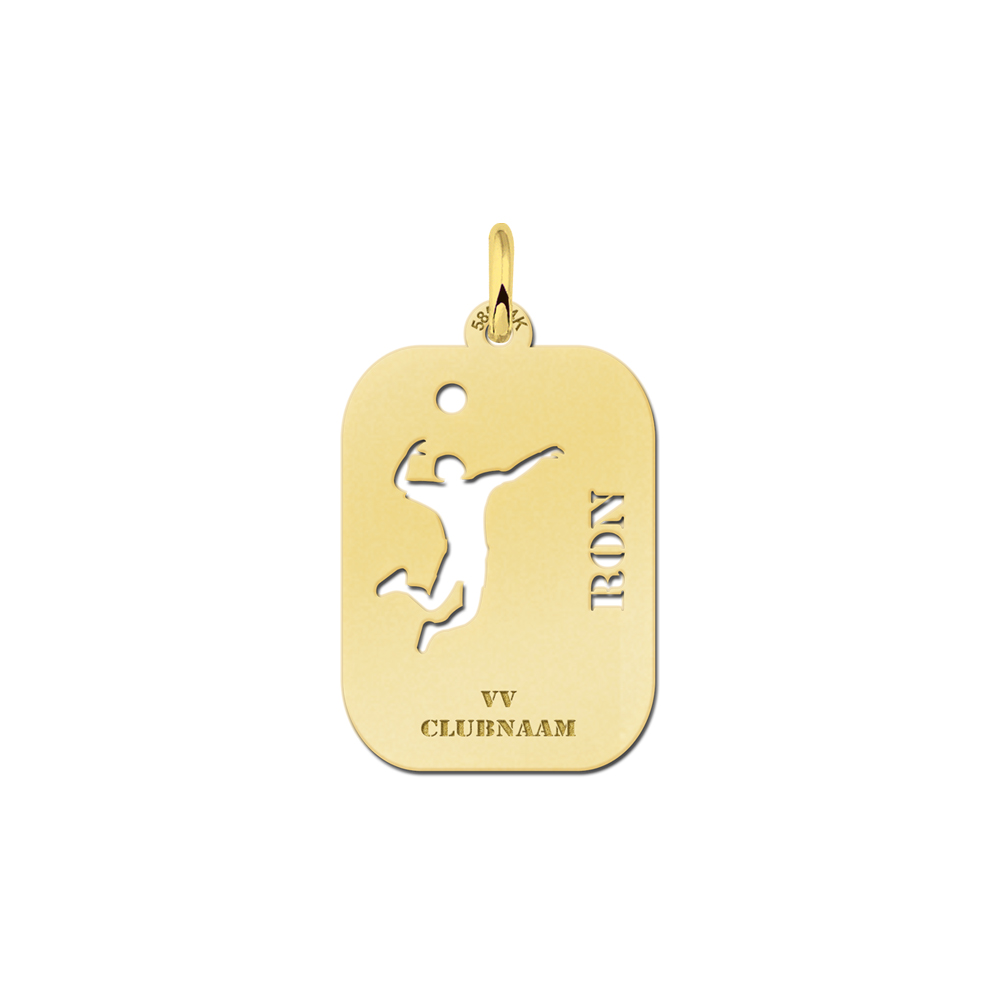 Dije deportivo Volley en plata