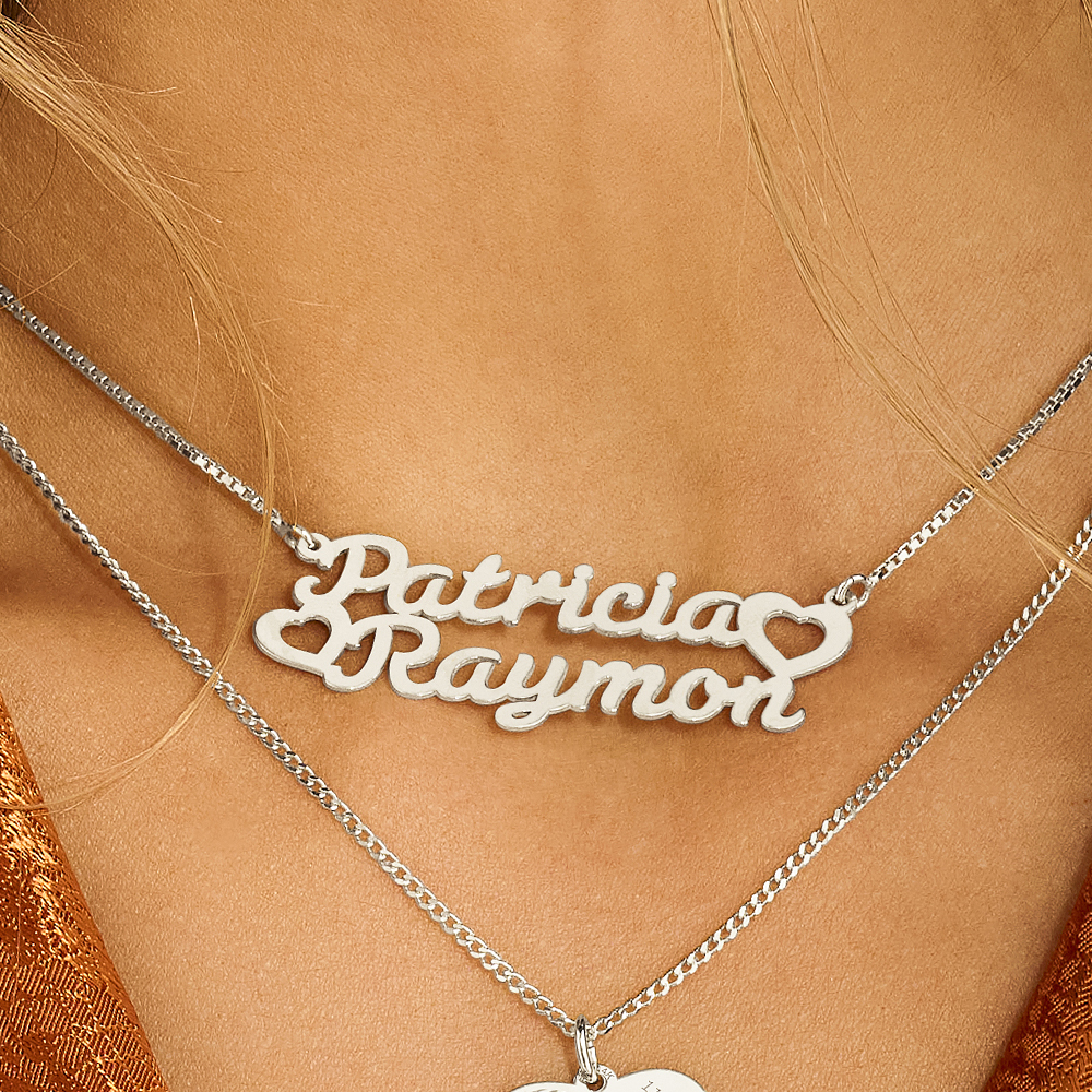 Collar personalizado en plata modelo Patricia-Raymond