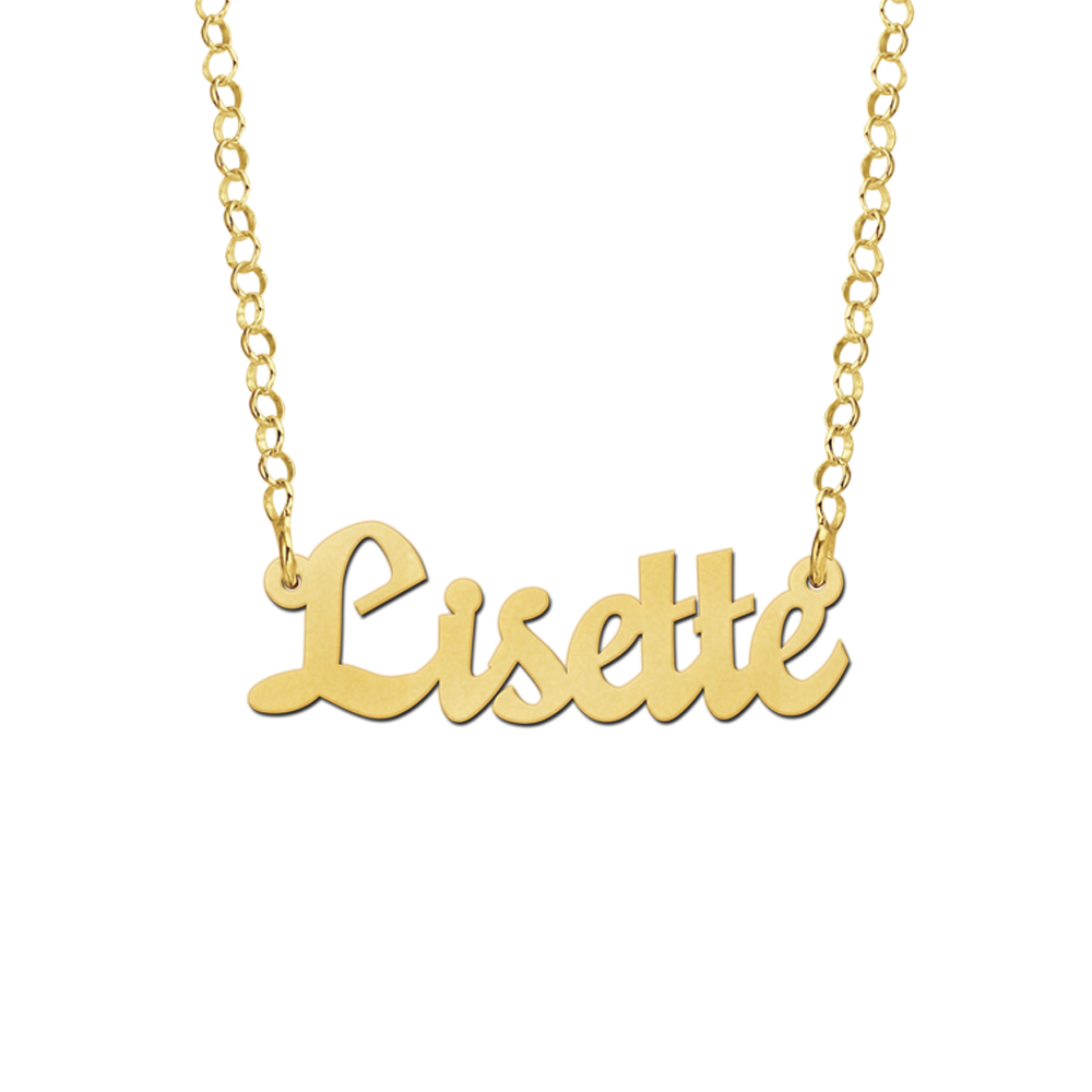 Collar con nombre en oro modelo Lisette