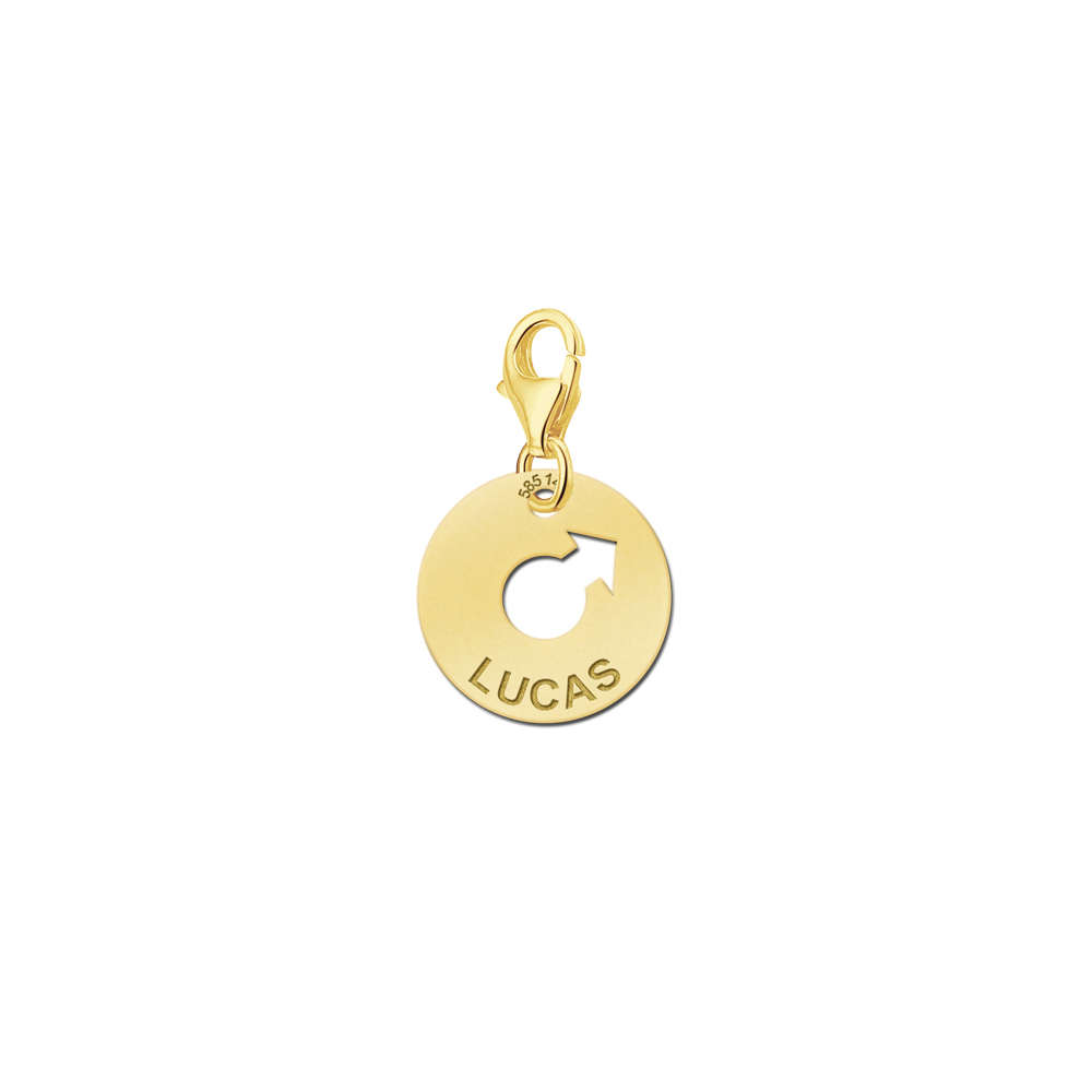 Dije dorado Hombre personalizado Dije dorado Hombre personalizado