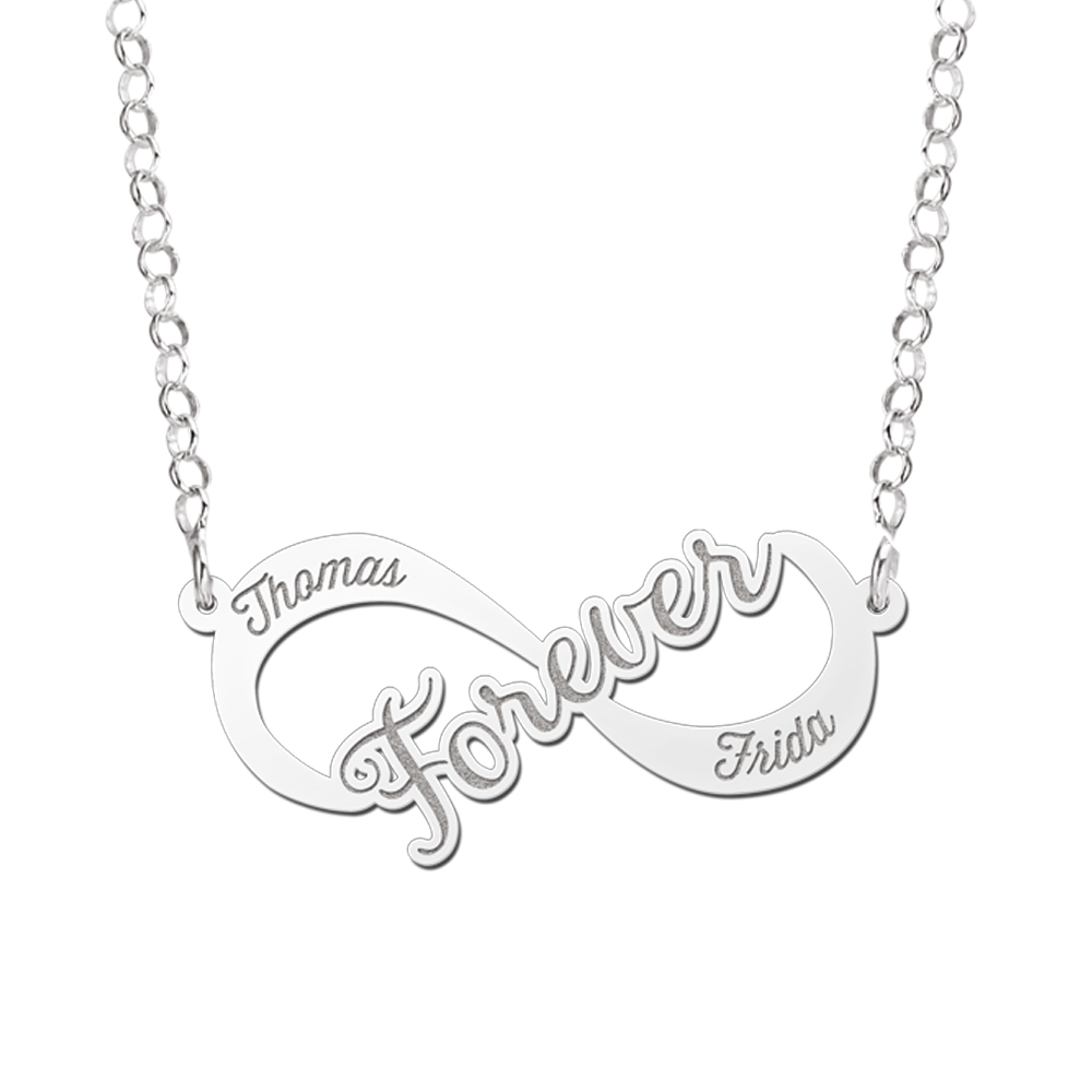 Collar infinito 'Forever' de plata