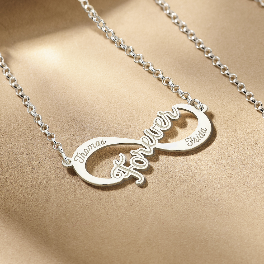 Collar infinito 'Forever' de plata