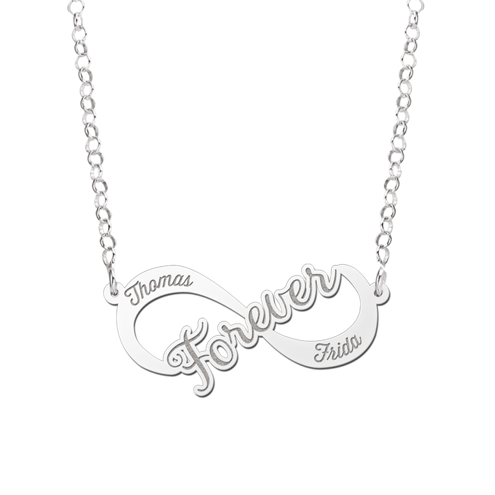 Collar infinito 'Forever' de plata