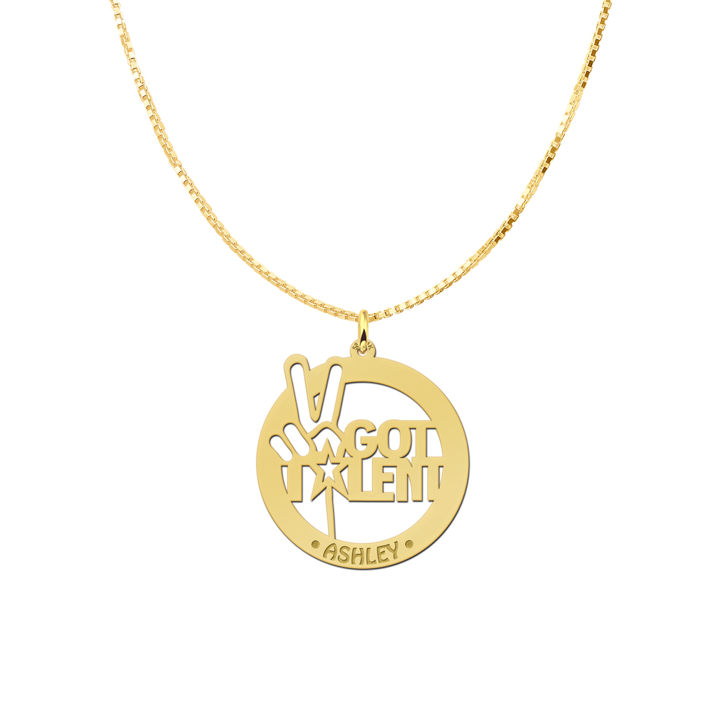Colgante de plata nombre talento