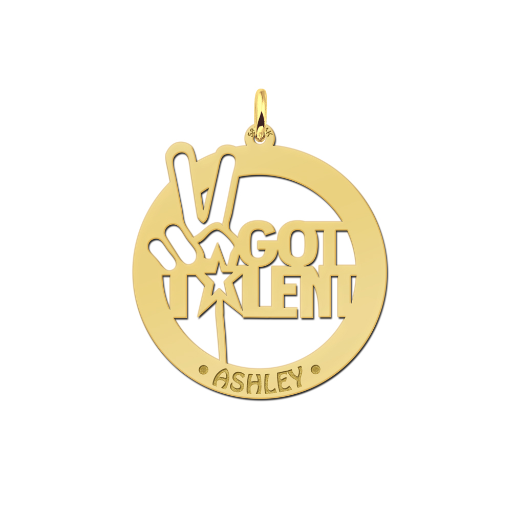 Colgante de plata nombre talento