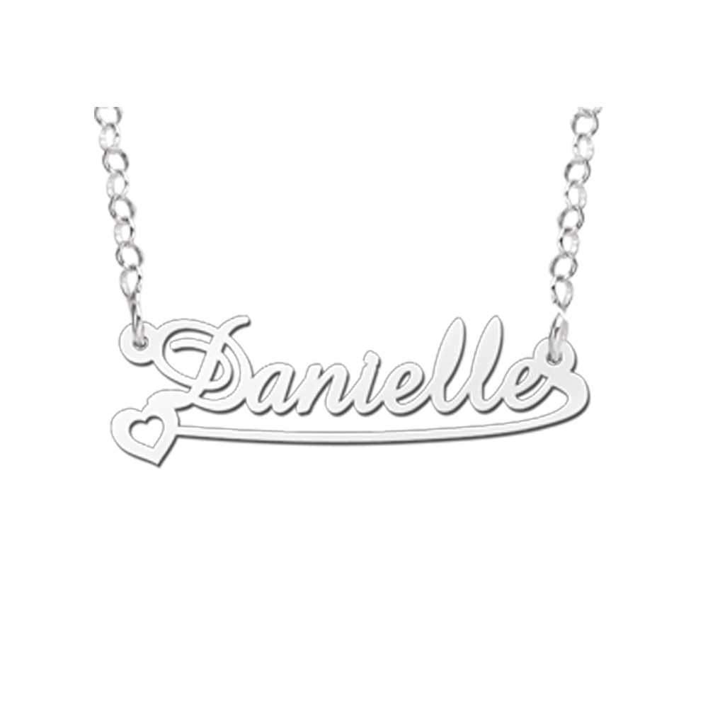 Collar de Plata con Nombre de los Niños Modelo Danielle