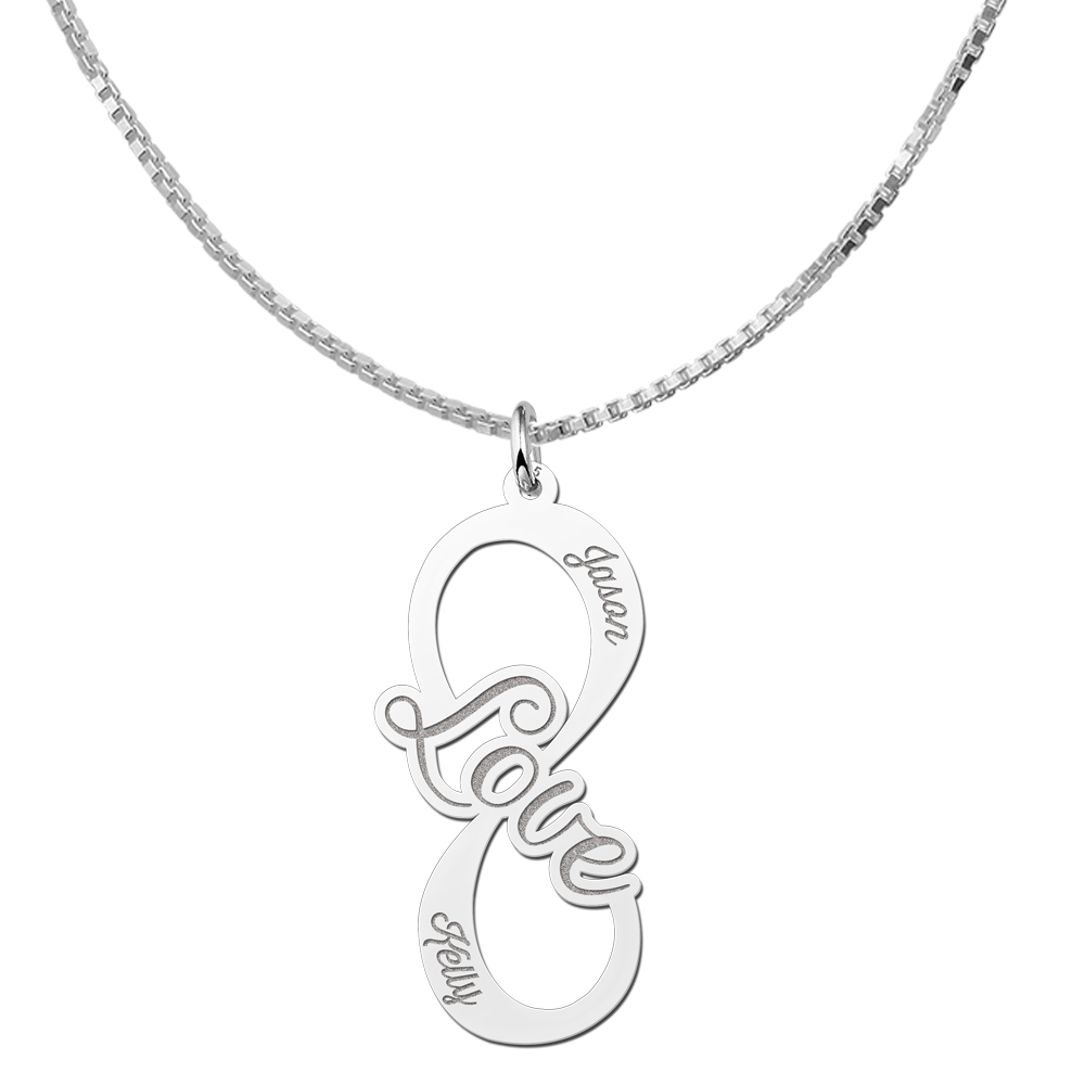 Colgante infinito 'Love' de plata