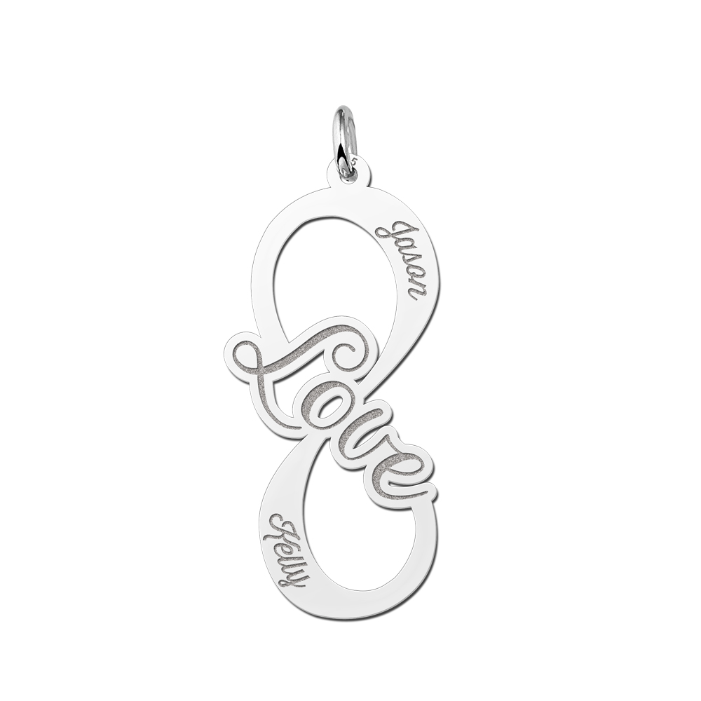 Colgante infinito 'Love' de plata