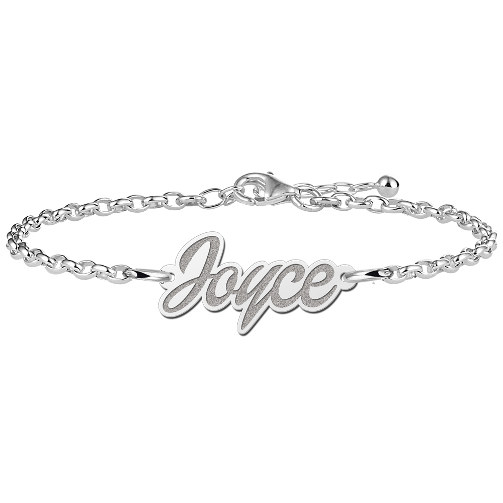 Pulsera de plata con nombre