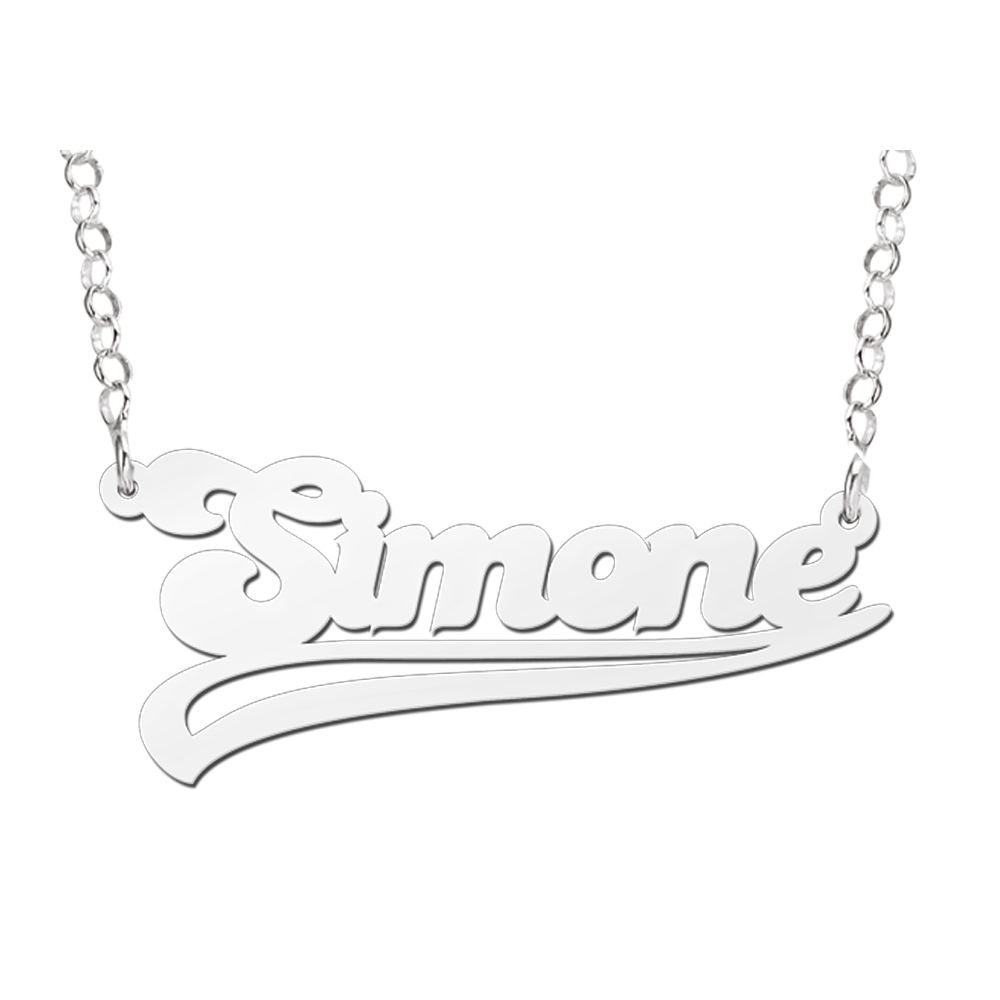 Collar con Nombre en plata modelo Simone Collar con Nombre en plata modelo Simone
