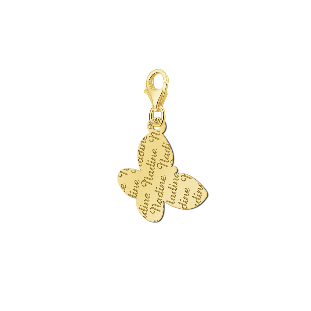 Dijes de oro nombre repetir mariposa Dijes de oro nombre repetir mariposa