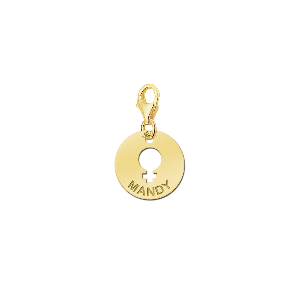 Dije Mujer personalizado en oro Dije Mujer personalizado en oro