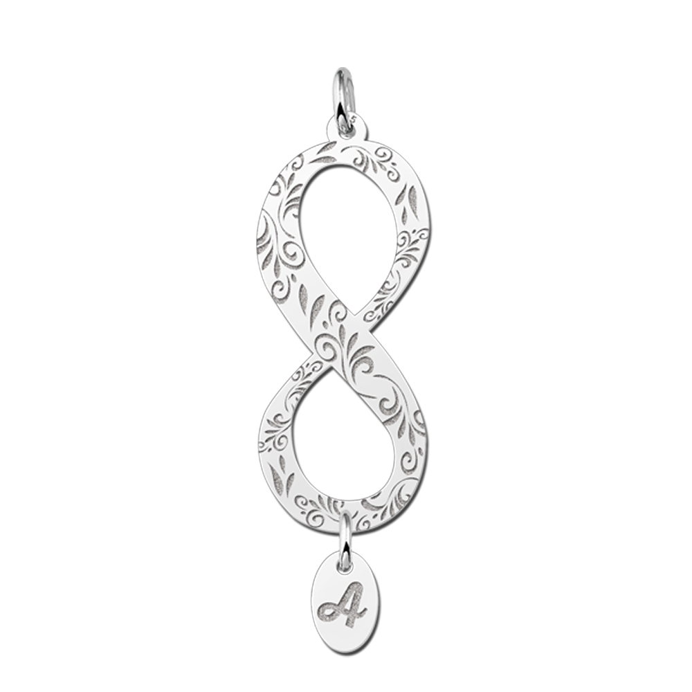 Infinity colgante con adornos  grabados