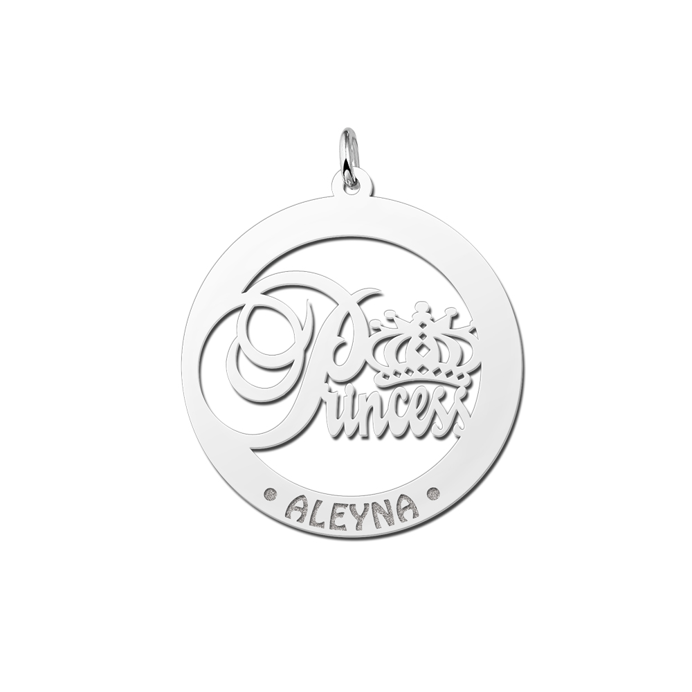 Colgante de plata nombre princesa Colgante de plata nombre princesa